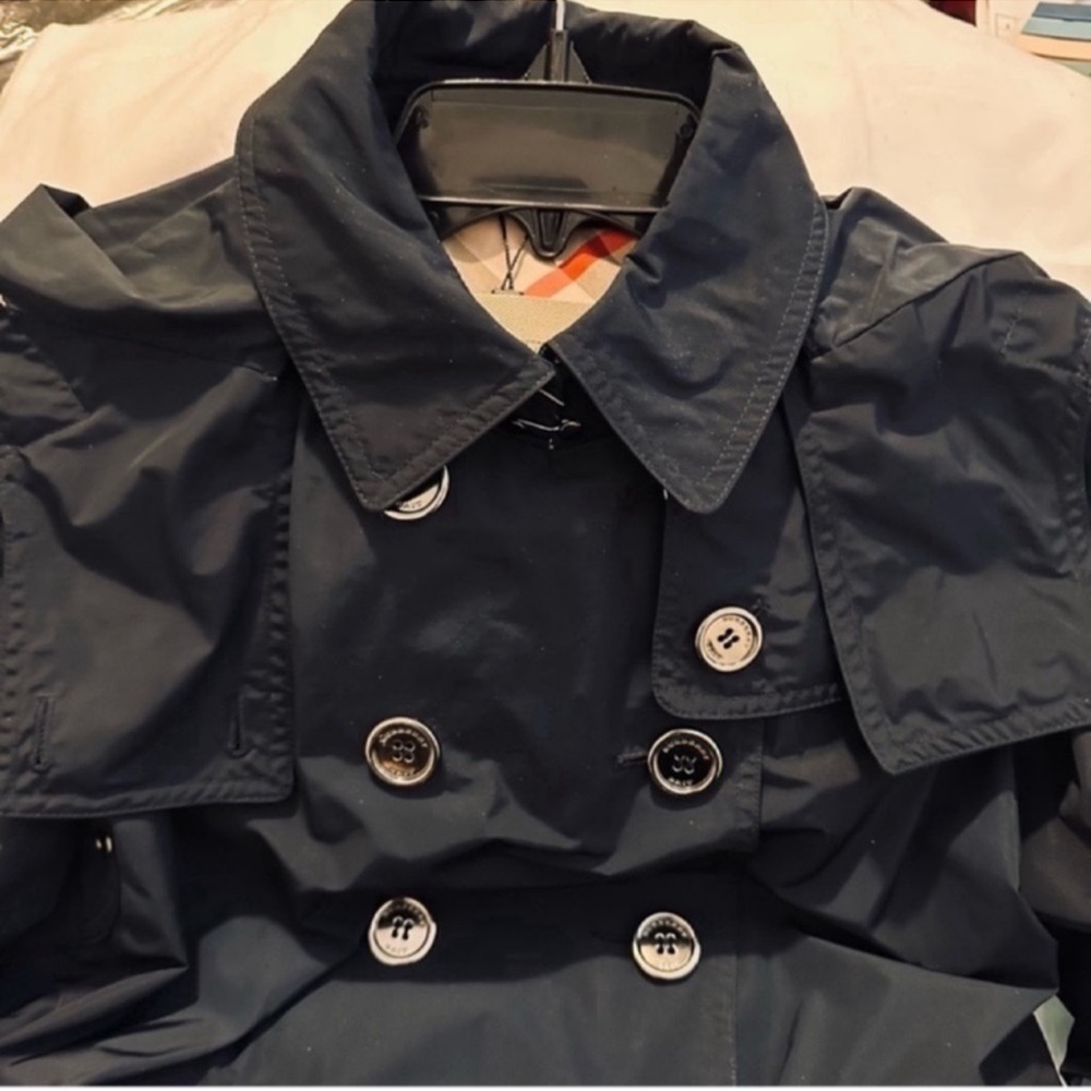 Burberry | Coat/Jacket | Burberry Brit Rain Jacket with Detachable Hood … - Picture 5 of 16